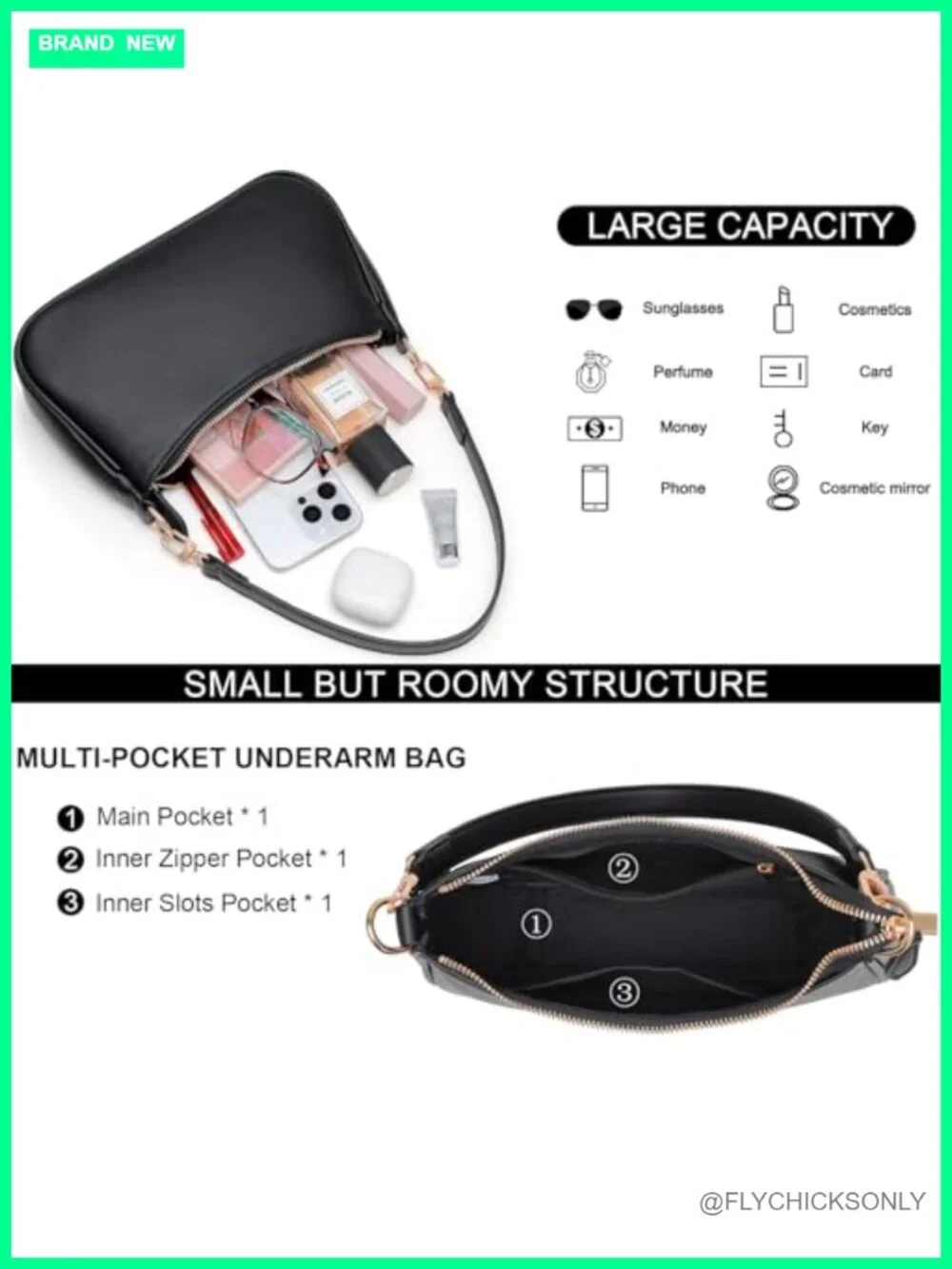 Hobo Crossbody Purse with Removable Straps, PU Leather